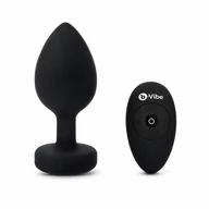 Korki analne - b-Vibe Vibrating Jewel Plug XXL Black - miniaturka - grafika 1