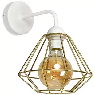 Milagro Kinkiet LUPO WHITE/GOLD 1xE27 MLP6265 - Lampy ścienne - miniaturka - grafika 1