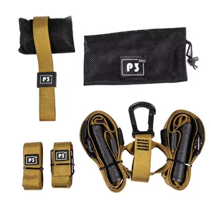 Taśmy do treningu podwieszanego typu TRX P3-3 zielone - Gumy, taśmy, ekspandery - miniaturka - grafika 1