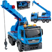 Samochody i pojazdy dla dzieci - Dźwig z Napędem Żuraw Sterowany Światło Dźwięki - miniaturka - grafika 1