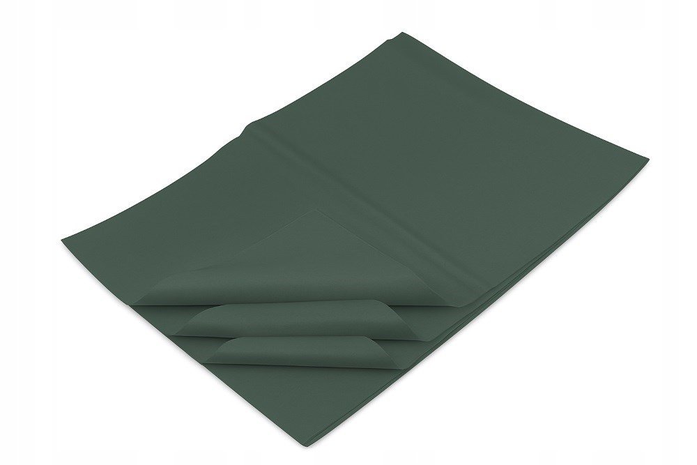 Bibuła ozdobna 20g 50x70cm Butelkowa Zieleń - dekoracyjna- 100 arkuszy