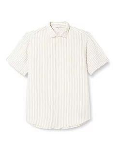Koszule męskie - Seidensticker Męska koszula z krótkim rękawem, regular fit, beżowa, 44, beżowy, 44 - grafika 1