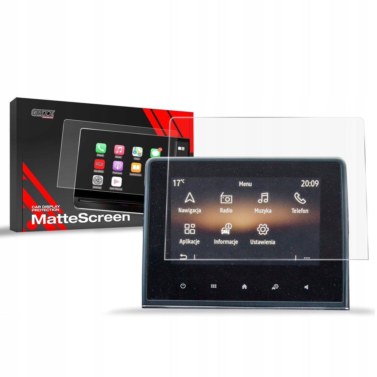 2x FOLIA MATOWA GRIZZGLASS CARDISPLAY PROTECTION DO MITSUBISHI COLT 7