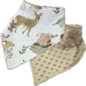 Śliniaki i fartuszki - Kerstin ŚLINIAK APASZKA MINKY BAWEŁNA NA RZEPY MIĘKKI 2w1 - miniaturka - grafika 1