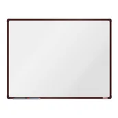 Tablice i flipcharty - boardOK Biała magnetyczna tablica boardOK, 120 x 90 cm, brązowa rama VOK120090-1500 - miniaturka - grafika 1