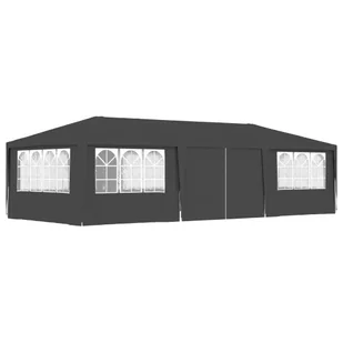 vidaXL Namiot imprezowy ze ściankami, 4x9 m, antracytowy, 90 g/m - Pawilony ogrodowe - miniaturka - grafika 10