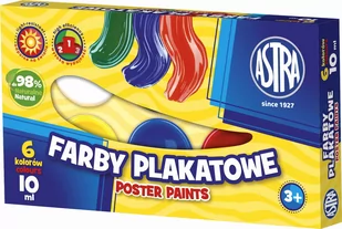 Astra Farby plakatowe 6 kolorów 10 ml - Farby i media malarskie - miniaturka - grafika 1