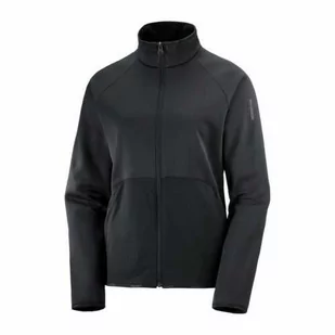 Bluza Salomon Sntial Warm FZ W Deep Black - Bluzy sportowe męskie - miniaturka - grafika 1