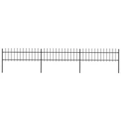 Ogrodzenia - Vidaxl z prętów z grotami, stalowe, 5,1 x 0,6 m, czarne - miniaturka - grafika 1