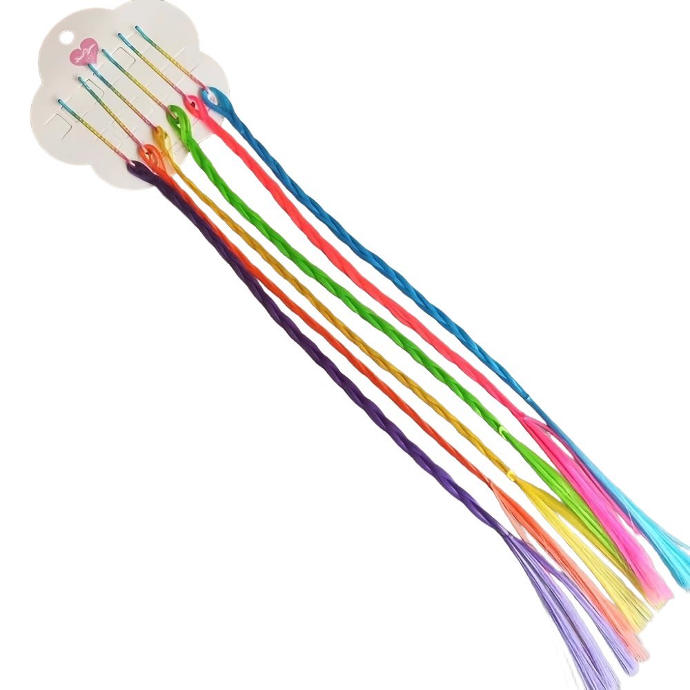 Spinki do Włosów Super Wzory i Kolory Kolorowe Warkoczyki Brokatowe Wsuwki x2