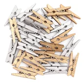 Scrapbooking - Mini klamerki złote i srebrne 30 szt. - miniaturka - grafika 1