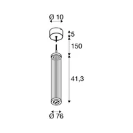 Lampy sufitowe - SLV Lampa wisząca Quimera, możliwość ściemniania, mosiężny / złoty, salon / jadalnia, aluminium - miniaturka - grafika 1