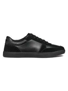 Geox Skórzane sneakersy "Avola" w kolorze czarnym - Trampki męskie - miniaturka - grafika 1