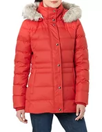 Kurtki damskie - Tommy Hilfiger Tyra puchowa JKT damska kurtka puchowa z futrzanym puchem, Podstawowy czerwony, XXS - miniaturka - grafika 1