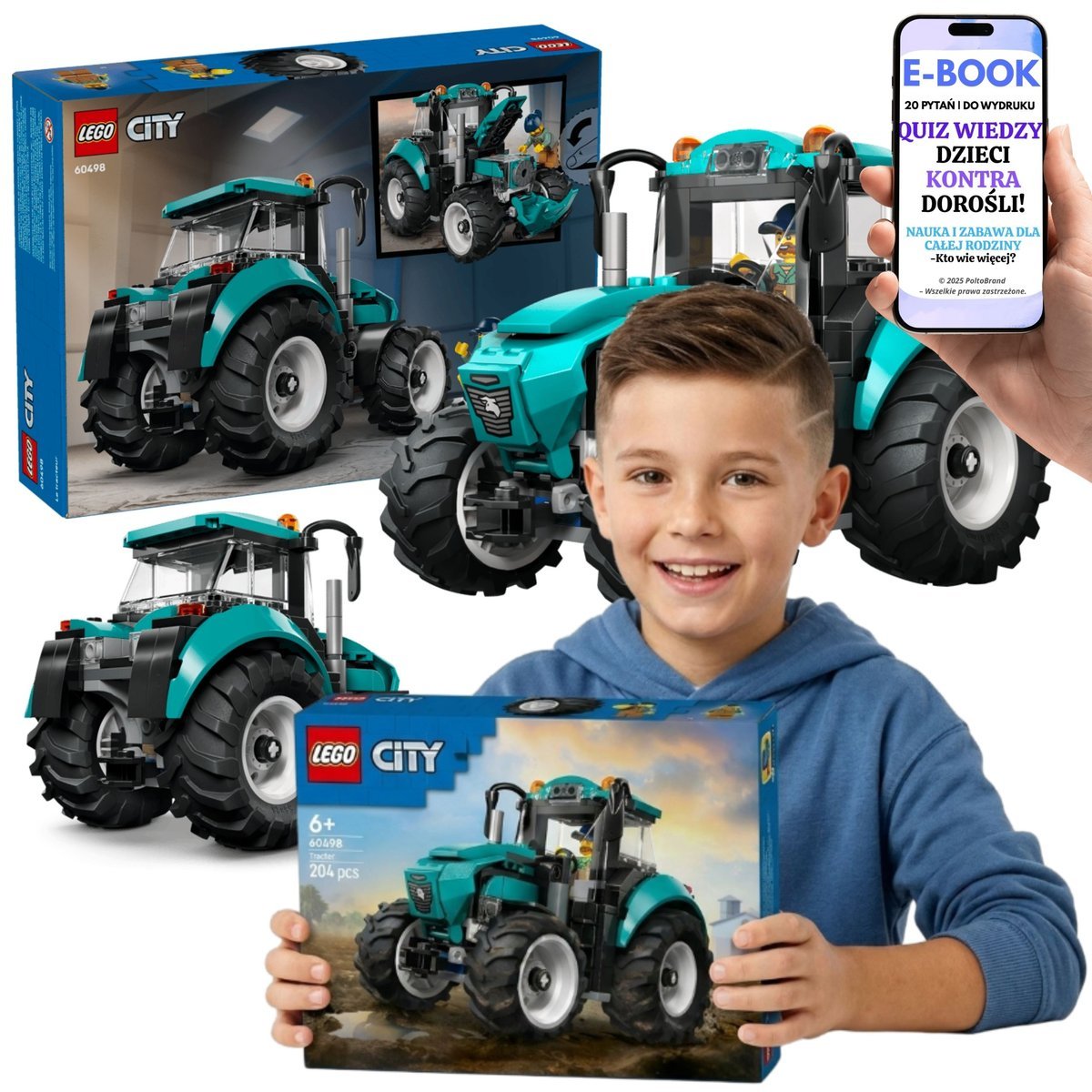 LEGO PREZENT DLA CHŁOPCA Traktor LEGO City 60498 Dla Syna Wnuka + E-BOOK-2