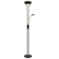 Lampy stojące - Lampa podłogowa Leonas mosiądz/czarna - miniaturka - grafika 1