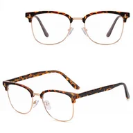 Okulary korekcyjne, oprawki, szkła - Okulary zerówki do komputera BLUE LIGHT na teleskopach 25113E Panterka/Złoty - miniaturka - grafika 1