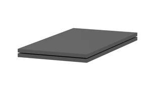 Zestaw półek do szafek wiszących 60 cm szary 2 szt. Delinia iD - Meble modułowe i akcesoria - miniaturka - grafika 1