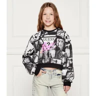 Bluzy dla dziewczynek - Guess Bluza Cropped Fit - miniaturka - grafika 1