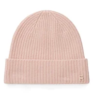 Czapki damskie - Czapka Tommy Hilfiger Th Cashmere AW0AW17772 Różowy - miniaturka - grafika 1