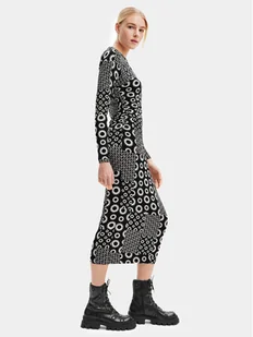 Desigual Sukienka codzienna 23WWVK26 Czarny Slim Fit - Sukienki - miniaturka - grafika 1