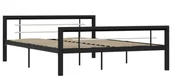 Łóżka - Czarne metalowe łóżko dwuosobowe 160x200 cm G0-H92 - miniaturka - grafika 1