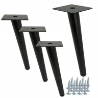 Meble modułowe i akcesoria - 4 x Noga meblowa Szpilka skośna czarny mat 20 cm noga do stolika do szafki - miniaturka - grafika 1
