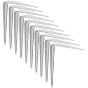 Zawiasy, okucia i inne akcesoria - Wsporniki półek londyńskich, wsporniki półek ściennych, wsporniki półek bibliotecznych, wsporniki półek wiszących, białe, zestaw 10 sztuk - miniaturka - grafika 1