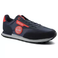 Sneakersy męskie - Granatowe Sneakersy Big Star Męskie Modne Półbuty - miniaturka - grafika 1