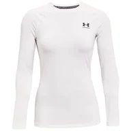 Koszulki sportowe damskie - Damska koszulka Under Armour HG Authentics Comp LS Rozmiar: L / Kolor: biały - miniaturka - grafika 1