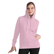 Bluzy sportowe damskie - Damska Gładka Bluza Sportowa Przez Głowę Kaptur - miniaturka - grafika 1