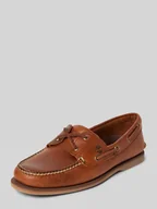 Półbuty męskie - Buty żeglarskie z nadrukiem z logo model ‘CLASSIC BOAT’ - miniaturka - grafika 1