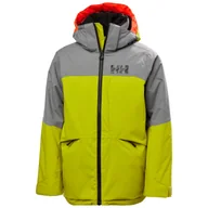 Kurtki narciarskie - Helly Hansen Summit, kurtka narciarska, juniorska, żółto-zielona - miniaturka - grafika 1