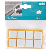 Zawiasy, okucia i inne akcesoria - Podkladki filcowe 20 x 20 mm przyklejane białe 16 szt. suki - miniaturka - grafika 1