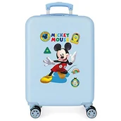 Walizki - Disney Mickey All Smile Walizka kabinowa Niebieski 38x55x20 cms Sztywne zapięcie z boku 35L 2 kg 4 koła Bagaż ręczny, niebieski, Talla única, walizka kabinowa - miniaturka - grafika 1