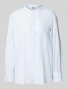 Koszule damskie - Bluzka koszulowa o kroju easy fit z kieszenią na piersi model ‘COTTON VOILE’ - miniaturka - grafika 1