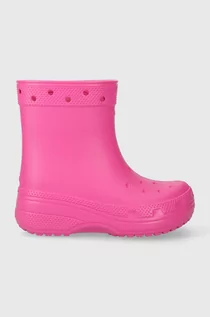 Buty dla dziewczynek - Crocs kalosze dziecięce kolor różowy - grafika 1