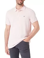 Koszulki męskie - GANT Męska koszulka polo Slim Shield Ss Pique, Faded Pink, XXL - miniaturka - grafika 1