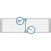 Akcesoria do ogrodzeń - Brama dwuskrzydłowa 3D ocynk 400 x 120 cm komplet Polbram - miniaturka - grafika 1