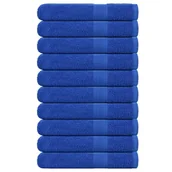 Ręczniki - vidaXL Ręczniki, 10 szt., niebieskie, 100x200 cm, bawełna 100% - miniaturka - grafika 1