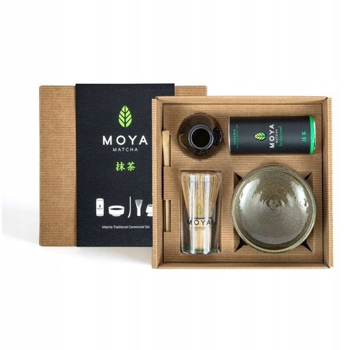 Zestaw do matchy ceremonialny Moya Matcha Tradycyjna i czarka Shizen
