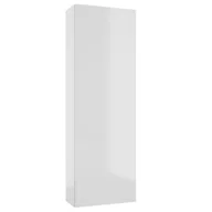 Szafki łazienkowe - Szafka łazienkowa wisząca 40x20x120 cm Duo biała połysk Defra - miniaturka - grafika 1