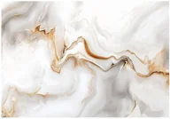 Fototapety - Fototapeta Marmur Kamień Złoto Biały Glamour 300x210 cm Tapeta Do Sypialni Salonu Kuchni Na Flizelinie - miniaturka - grafika 1