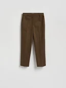 Spodnie damskie - Reserved - Spodnie cygaretki - oliwkowy - miniaturka - grafika 1