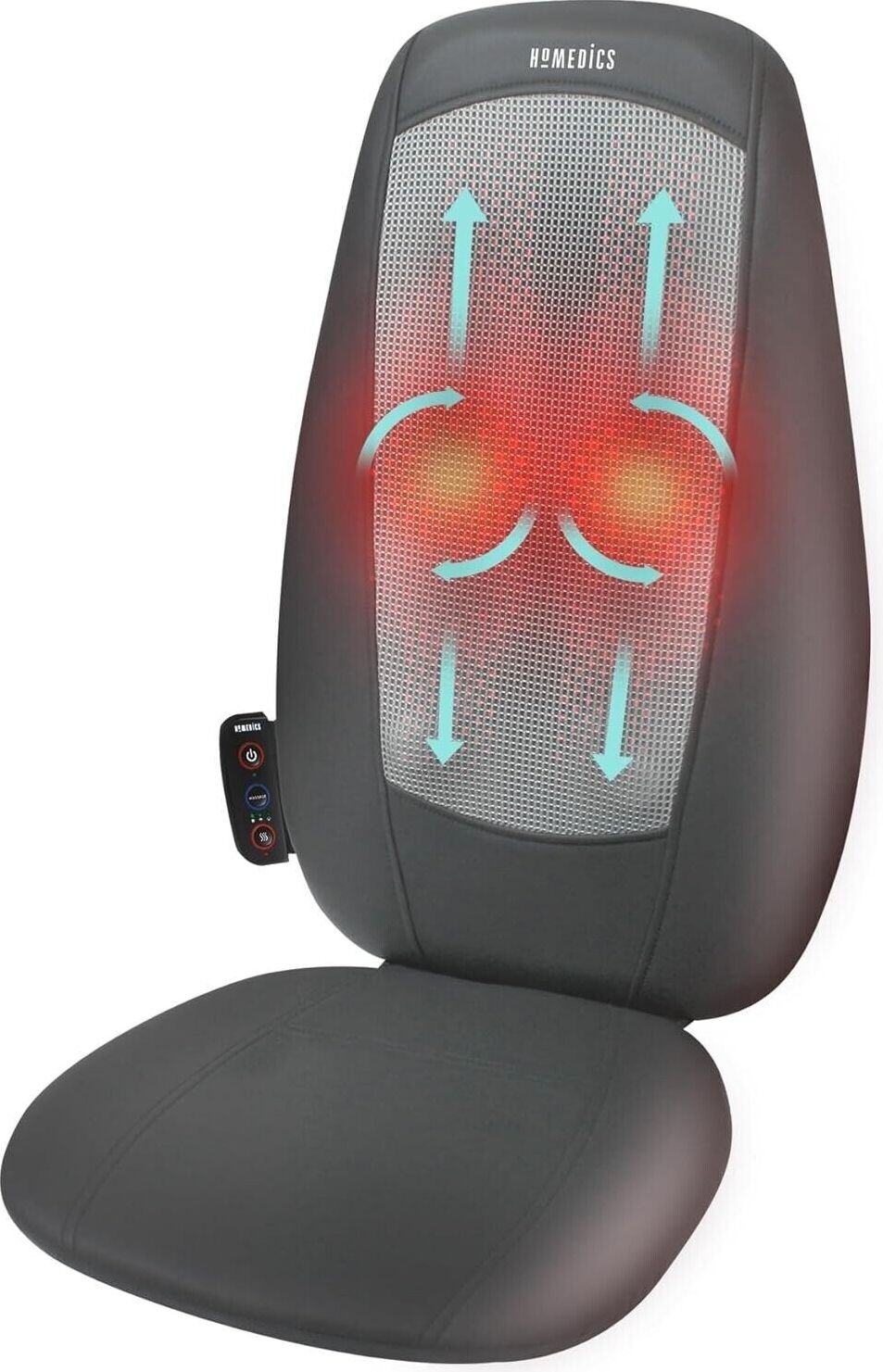 Masażer pleców HoMedics Shiatsu z nakładką na siedzenie + funkcja podgrzewania wibracji