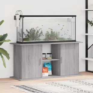 vidaXL Szafka pod akwarium, szary dąb sonoma, 121x41x58 cm - Akwaria i zestawy akwarystyczne - miniaturka - grafika 1