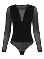 Body - Vila Body - VISala Kobiety Koronka czarny jednolity, S - miniaturka - grafika 1