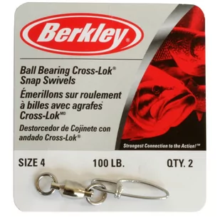 Krętliki łożyskowe z agrafkami Berkley McMahon Nickeled Ball Bearing Swivels - Inne akcesoria dla wędkarzy - miniaturka - grafika 1