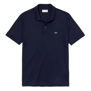 Koszulka Lacoste Cotton Shirt Regular Fit DH2050-166 - granatowa - Koszulki męskie - miniaturka - grafika 1
