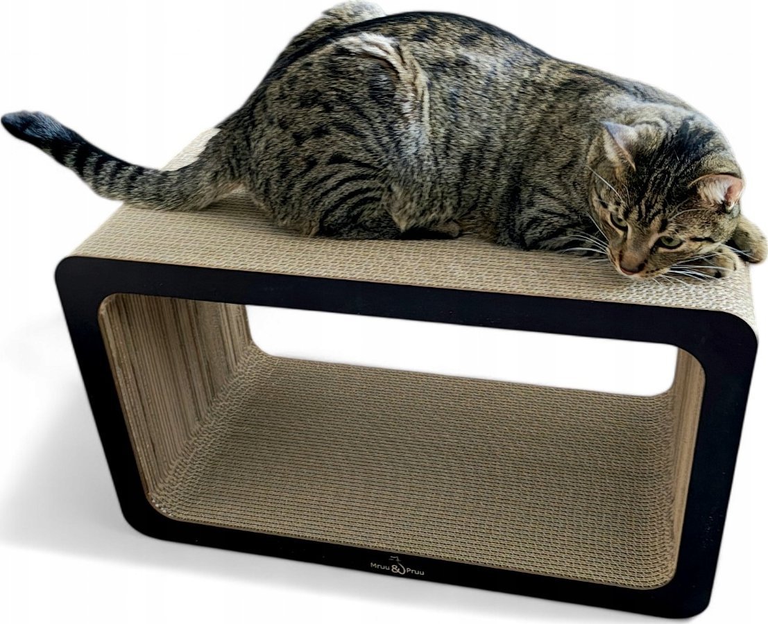 DRAPAK DLA KOTA KARTONOWY WIELKI PROSTOKĄT XXL 60x35x30 cm Mruu&Pruu